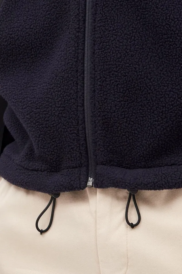 Men Tycho Fleece Full Zip Jacket Dark Navy Norse Projects Outerwear