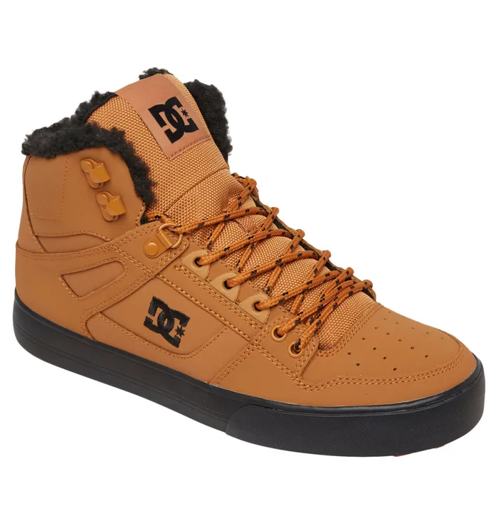 Men Winter Boots DC Shoes Pure HighTop Winter Shoes wheatblack