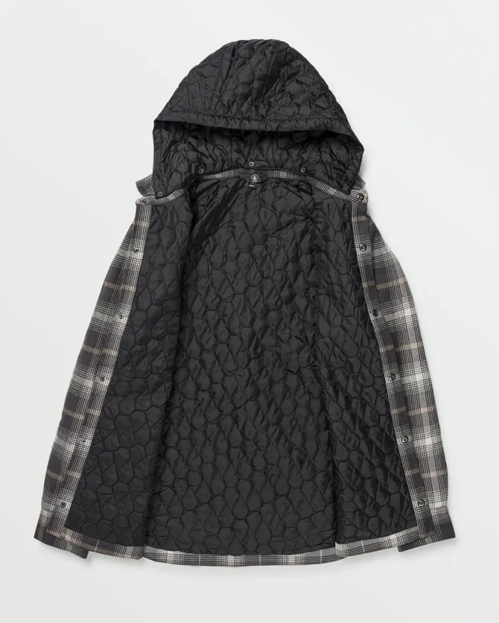 Mens Insulated Riding Flannel 8211 Stone Mens Volcom Jackets