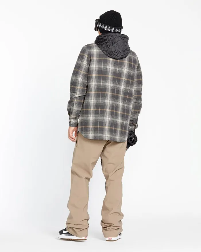 Mens Insulated Riding Flannel 8211 Stone Mens Volcom Jackets