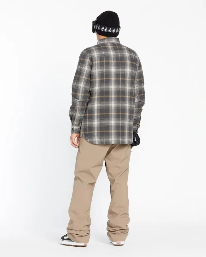 Mens Insulated Riding Flannel 8211 Stone Mens Volcom Jackets