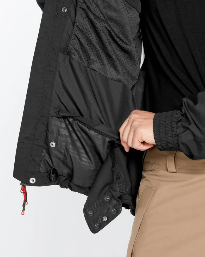 Mens Longo GoreTex Jacket 8211 Black Mens Volcom Jackets
