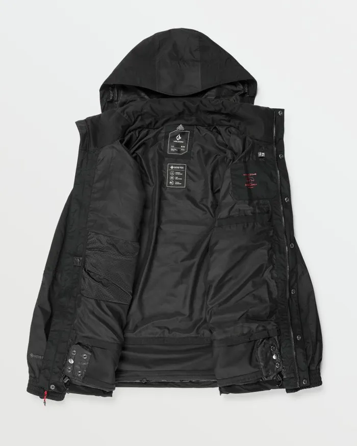 Mens Longo GoreTex Jacket 8211 Black Mens Volcom Jackets
