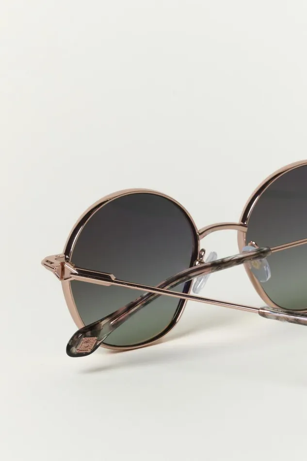 Metal Sunglasses Liora Green Women Baandsh Eyewear