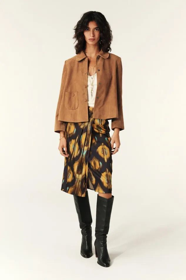 Midi Skirt Simos Blue Women Baandsh Skirts and Shorts