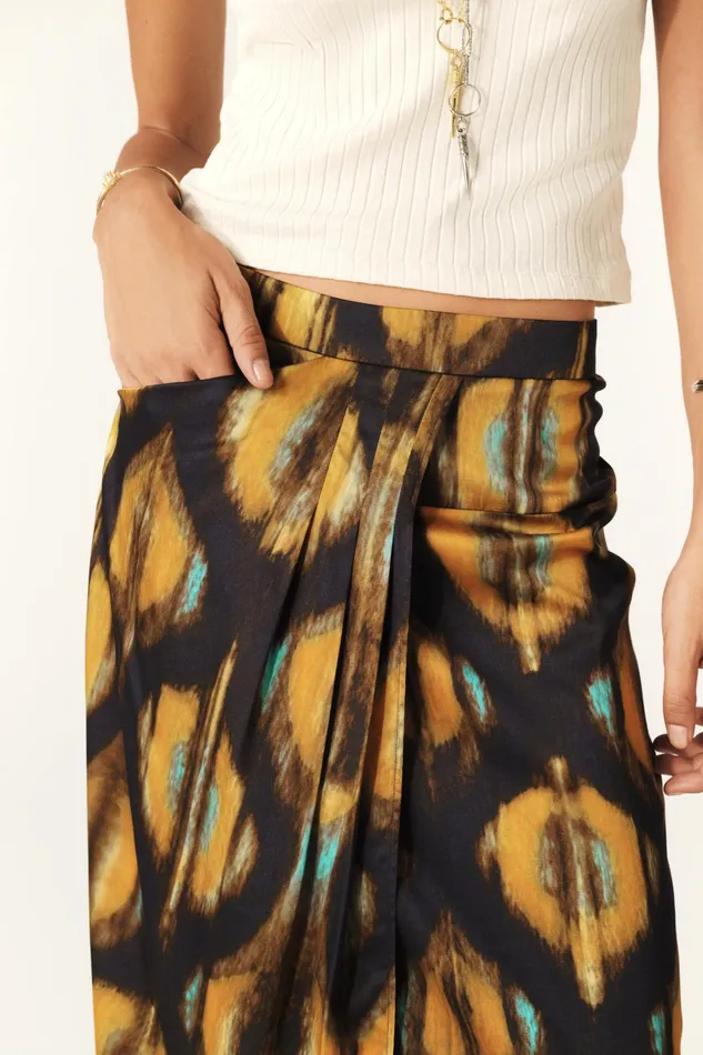 Midi Skirt Simos Blue Women Baandsh Skirts and Shorts