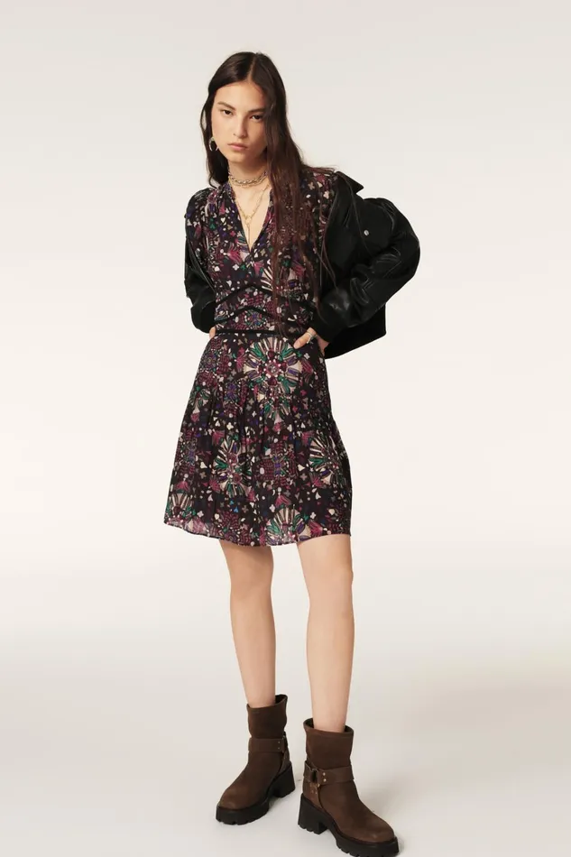 Mini Dress Fidji Gray Women Baandsh Dresses