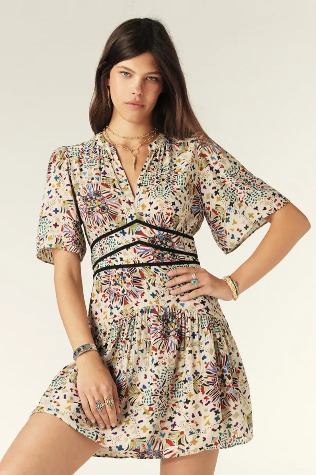 Mini Dress Fidji Gray Women Baandsh Dresses