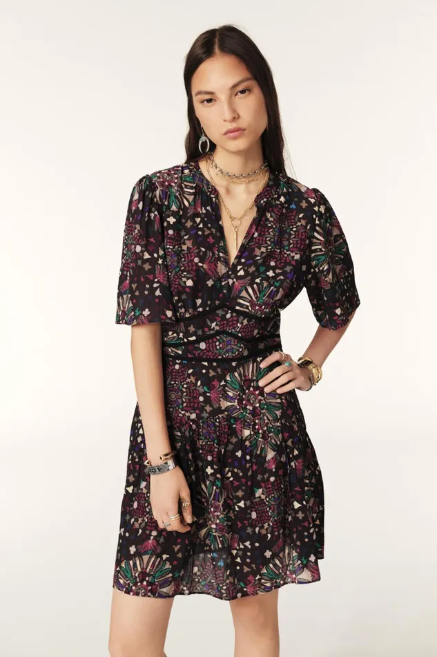 Mini Dress Fidji Gray Women Baandsh Dresses