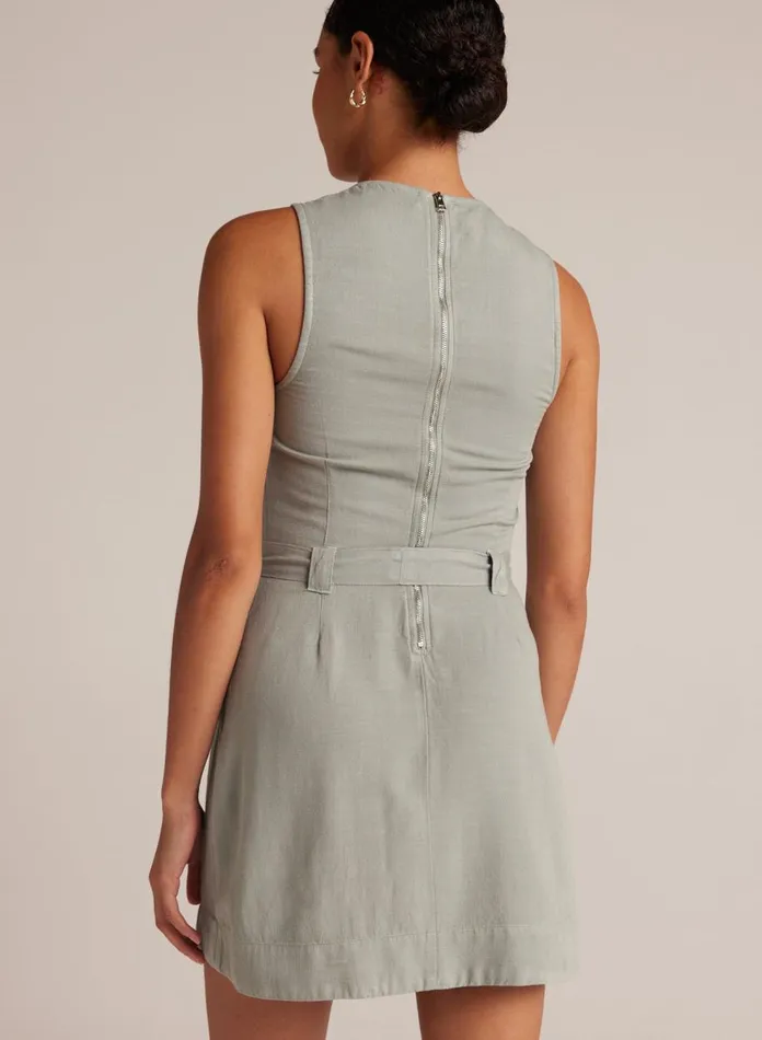 Mini Dresses Women Bella Dahl Fitted Zip Back Dress 8211 Sage Oasis Mini Dresses Women Bella Dahl Fitted Zip Back Dress 8211 Sage Oasis