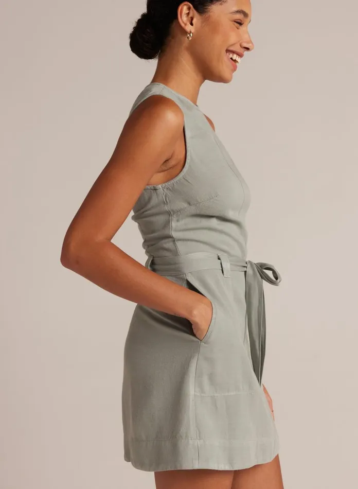Mini Dresses Women Bella Dahl Fitted Zip Back Dress 8211 Sage Oasis Mini Dresses Women Bella Dahl Fitted Zip Back Dress 8211 Sage Oasis