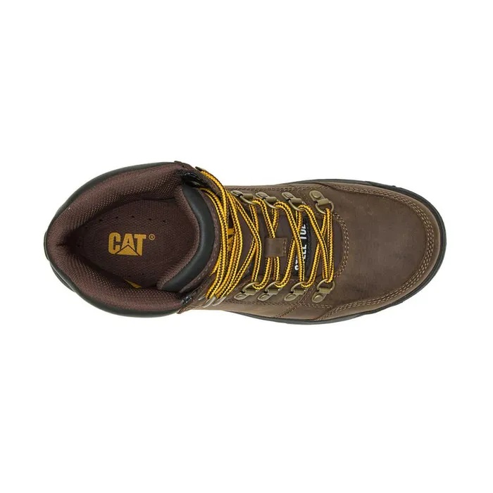 Outline Steel Toe Work Boot Seal Brown Men Cat Footwear Boots