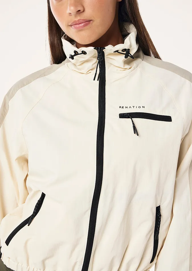 PE Nation Jackets Women TREK JACKET IN WHISPER WHITE