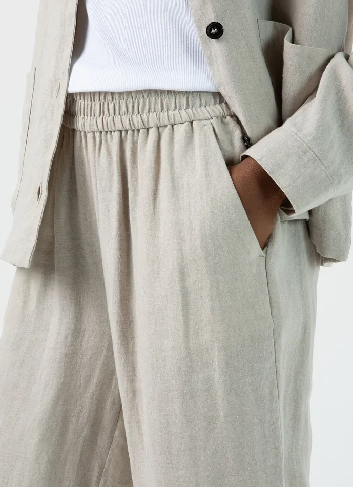 Pants Drawstring Wide Leg Trouser Light Sand ussunspel Women Pants Drawstring Wide Leg Trouser Light Sand ussunspel Women