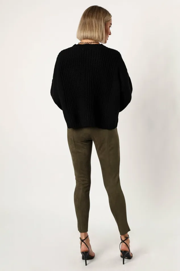 Pants Morgan Suede Look Legging Olive 8211 Petal and Pup Women