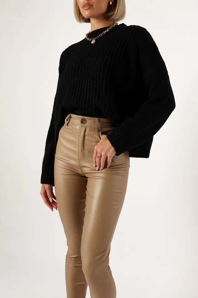 Pants Petal and Pup Women Sammie Vegan Leather Pants Tan