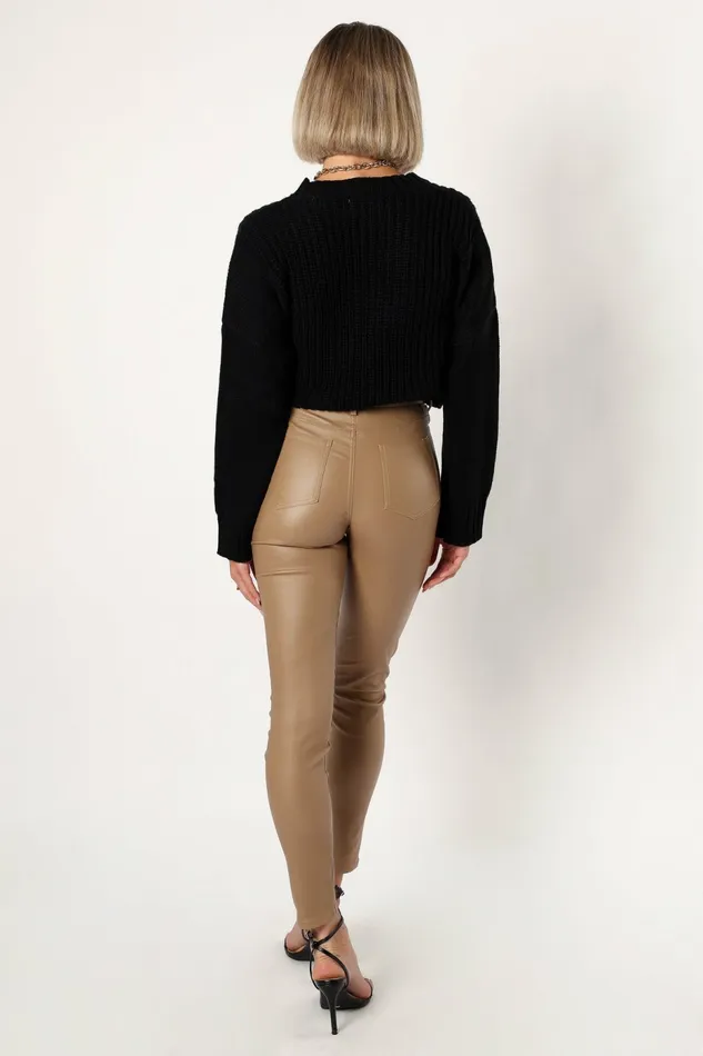 Pants Petal and Pup Women Sammie Vegan Leather Pants Tan