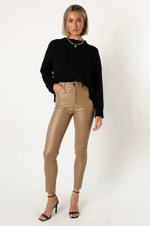 Pants Petal and Pup Women Sammie Vegan Leather Pants Tan