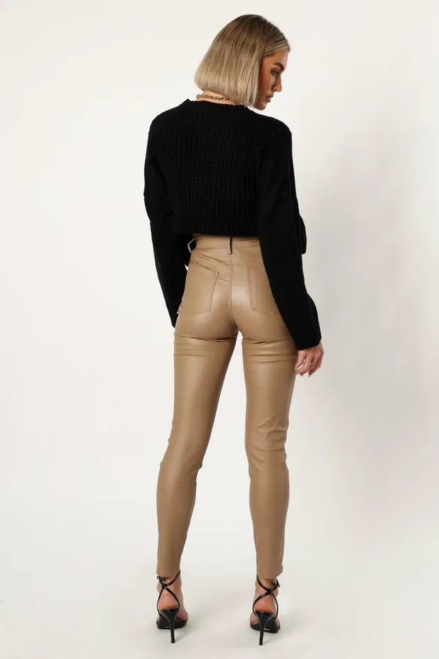 Pants Petal and Pup Women Sammie Vegan Leather Pants Tan
