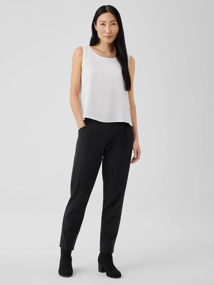 Pants Shorts and Jumpsuits Women Eileen Fisher Cotton Blend Ponte Tapered Pant Black Pants Shorts and Jumpsuits Women Eileen Fisher Cotton Blend Ponte Tapered Pant Black