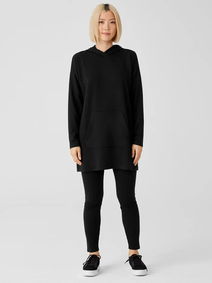 Pants Shorts and Jumpsuits Women Eileen Fisher Cozy Brushed Terry Hug HighWaisted Leggings Black