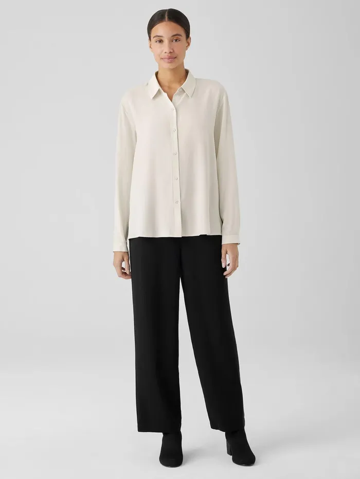 Pants Shorts and Jumpsuits Women Eileen Fisher Silk Georgette Crepe Straight Pant Black Pants Shorts and Jumpsuits Women Eileen Fisher Silk Georgette Crepe Straight Pant Black
