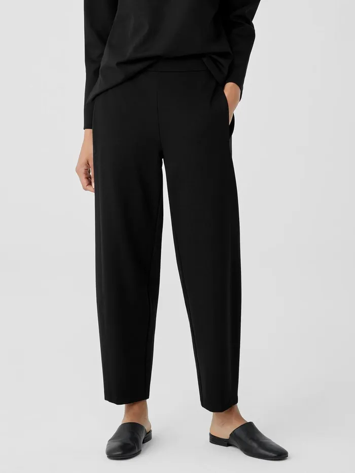 Pants Shorts and Jumpsuits Women Eileen Fisher Washable Flex Ponte Lantern Pant Black