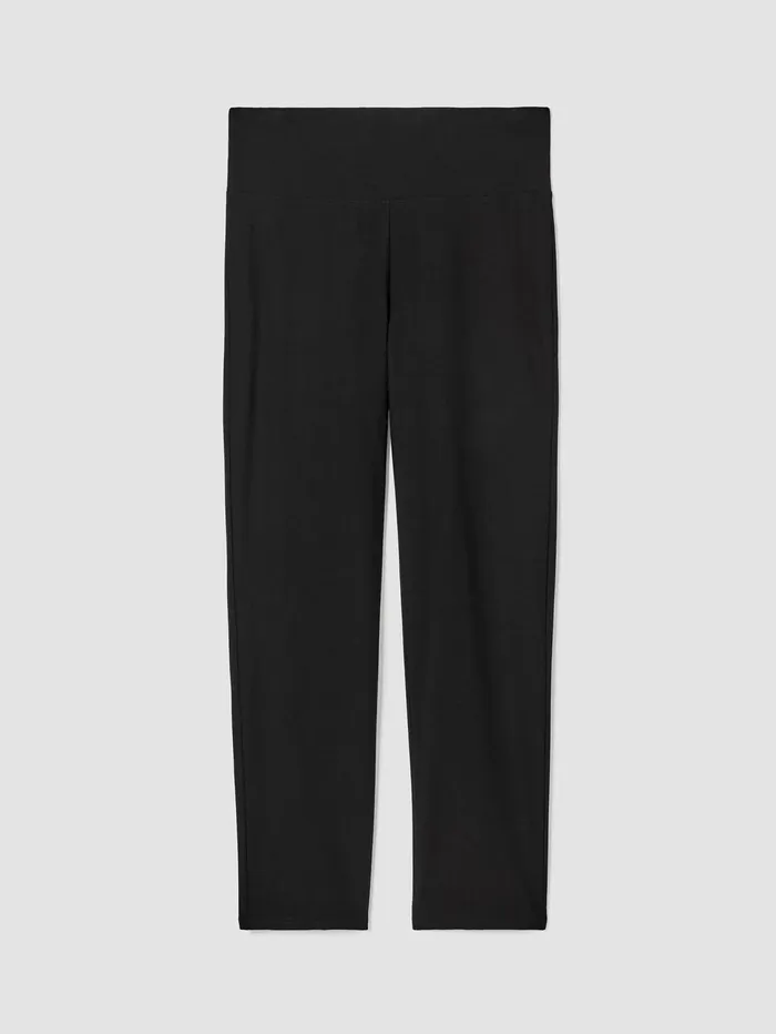 Pants Shorts and Jumpsuits Women Eileen Fisher Washable Stretch Crepe Slim Pant Black