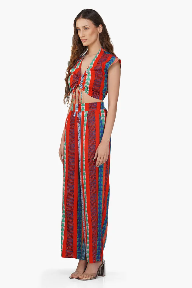 Pants Women America and Beyond Ruby Aztec Printed Stripe Pant