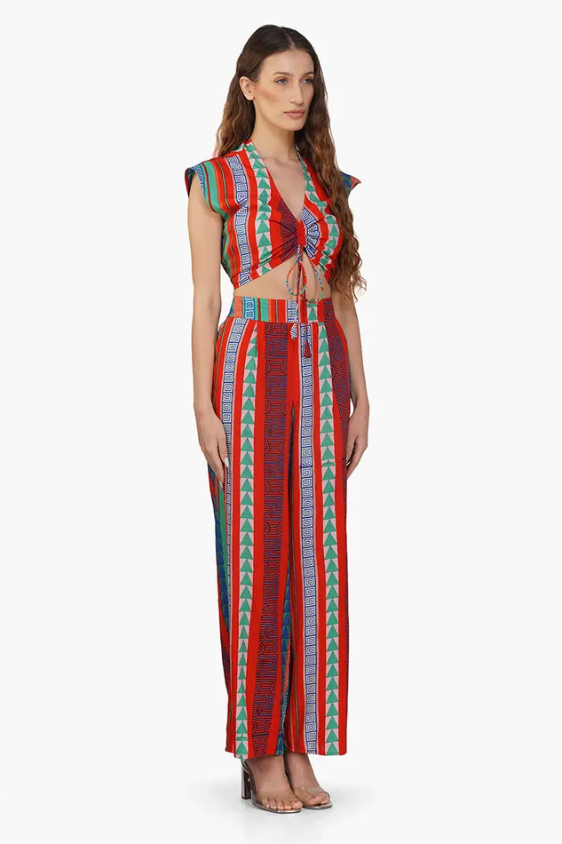 Pants Women America and Beyond Ruby Aztec Printed Stripe Pant