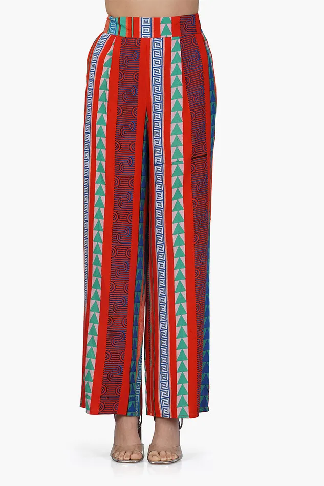 Pants Women America and Beyond Ruby Aztec Printed Stripe Pant