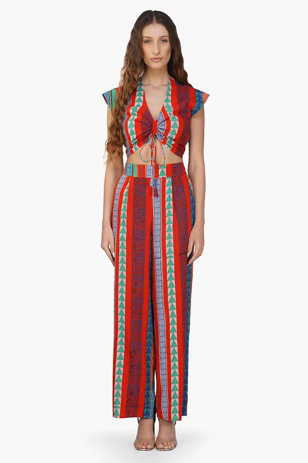 Pants Women America and Beyond Ruby Aztec Printed Stripe Pant