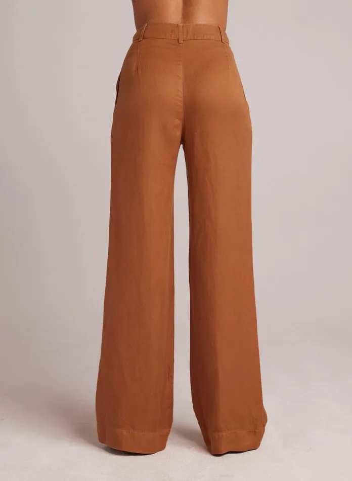 Pants Women Bella Dahl Greta Pleated Wide Leg Trouser 8211 Golden Henna Pants Women Bella Dahl Greta Pleated Wide Leg Trouser 8211 Golden Henna