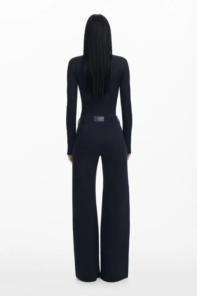 Pants Women Desigual Maitrepierre Wide Leg Jeans Black