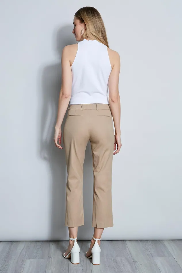 Pants Women Elie Tahari Embroidered Cropped Pant RATTAN
