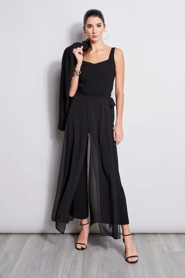 Pants Women Elie Tahari Overlay Pant BLACK