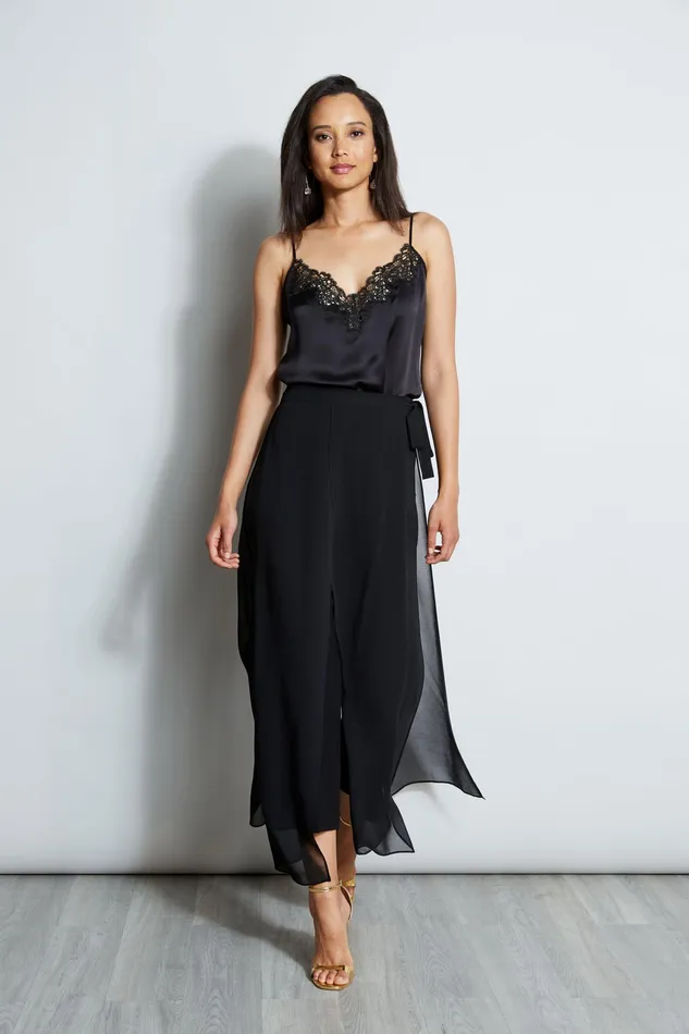 Pants Women Elie Tahari Overlay Pant BLACK
