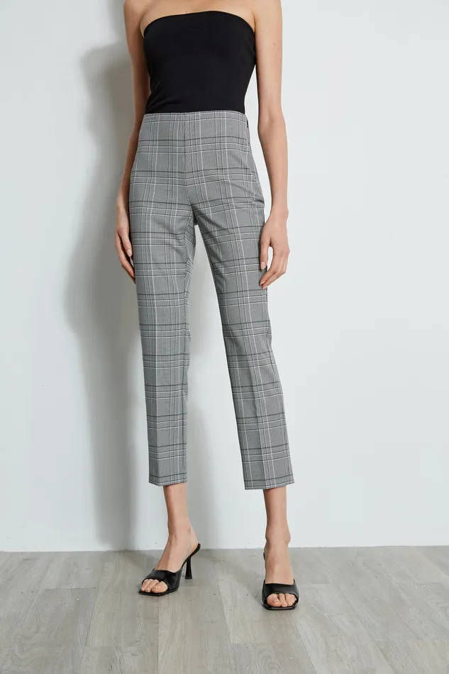Pants Women Elie Tahari Plaid Ankle Pant MADELYN PLAID
