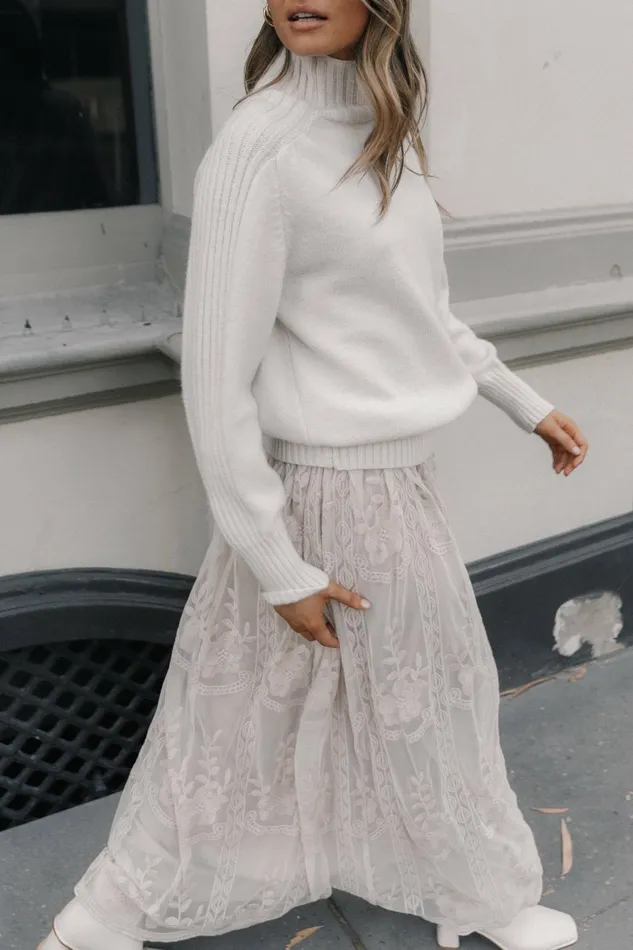 Petal and Pup Cersi Knit Sweater Cream Women Sweaters