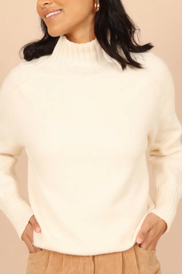 Petal and Pup Cersi Knit Sweater Cream Women Sweaters