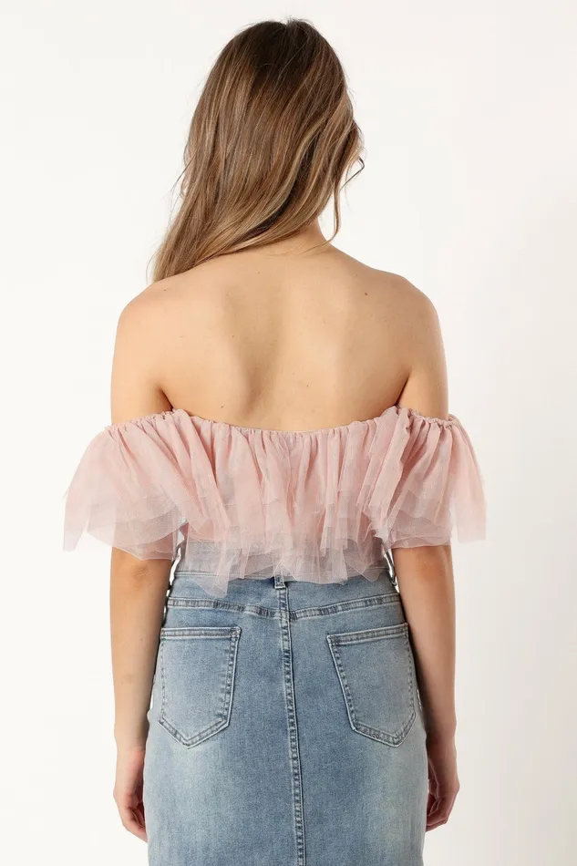Petal and Pup Dae Off Shoulder Bodysuit Blush Women Bodysuits