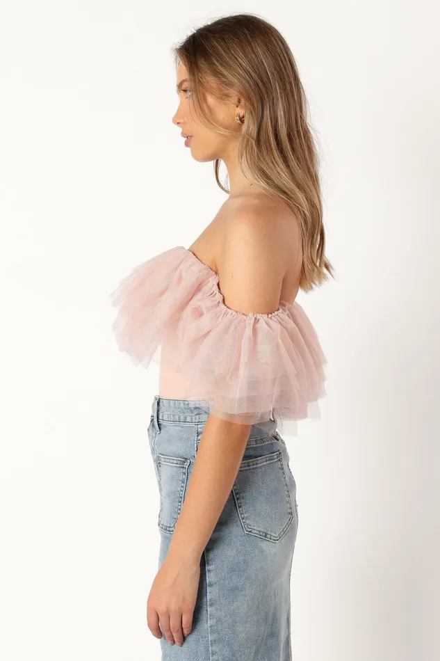Petal and Pup Dae Off Shoulder Bodysuit Blush Women Bodysuits