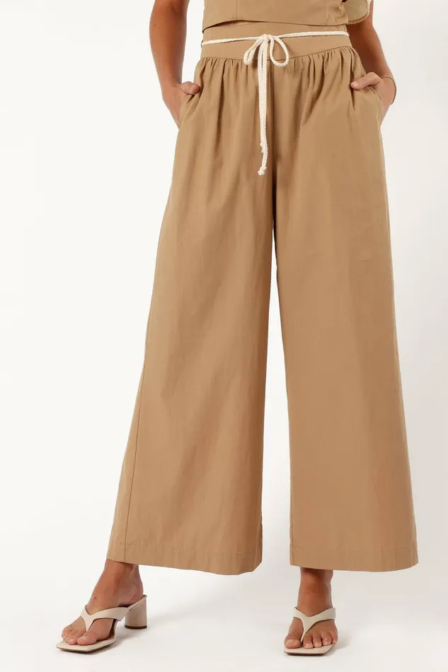 Petal and Pup Everly Pants Tan Women Matching Sets