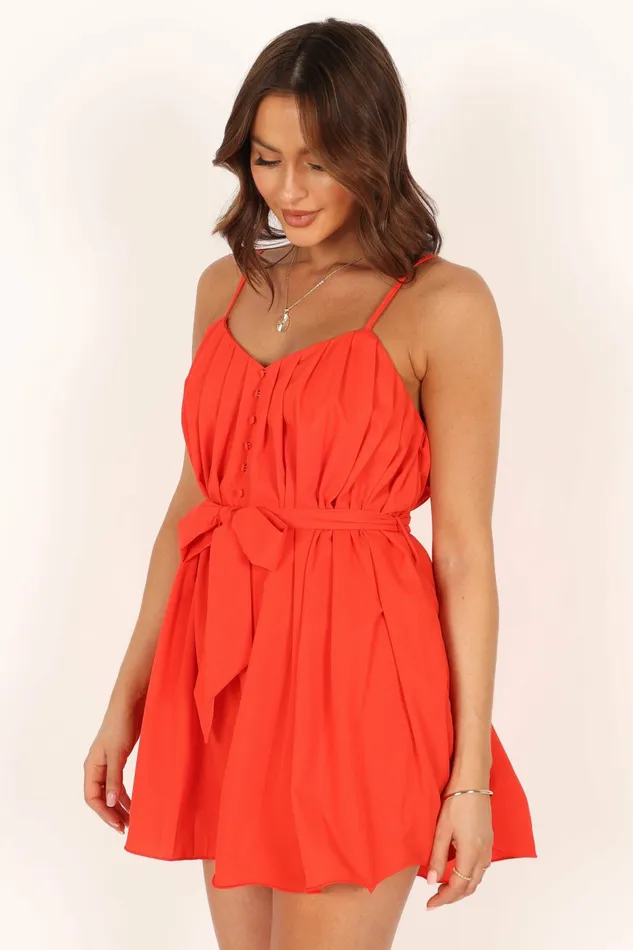 Petal and Pup Jumpsuits and Rompers Women Tara Romper Red