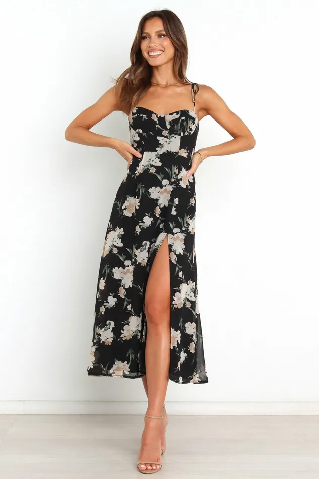 Petal and Pup Meg Dress Black Women Floral Dresses