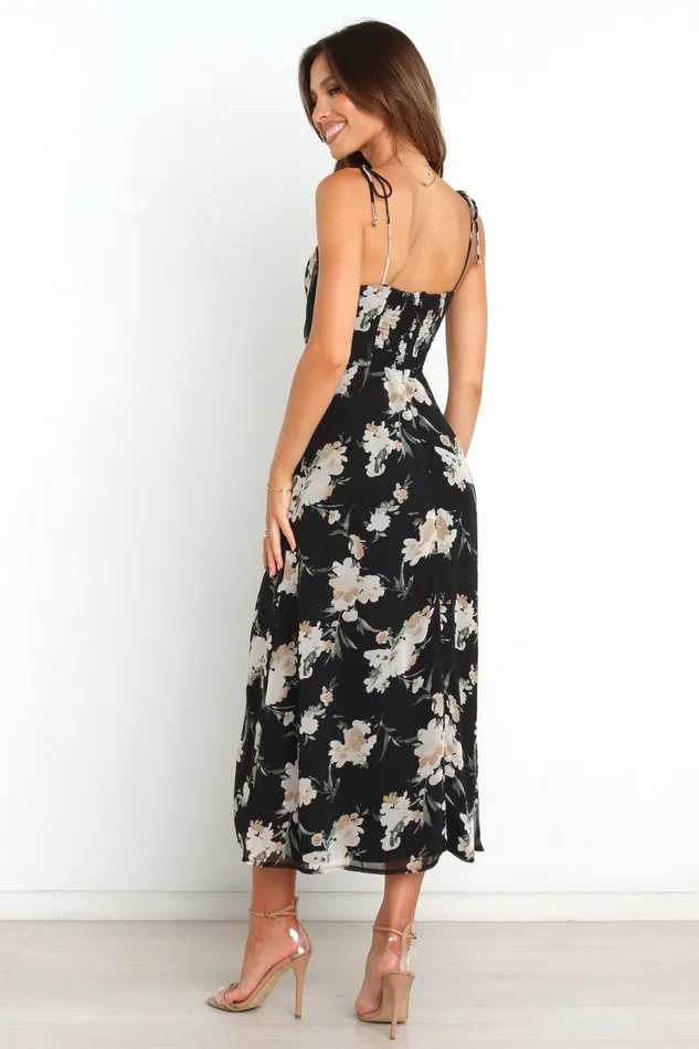 Petal and Pup Meg Dress Black Women Floral Dresses