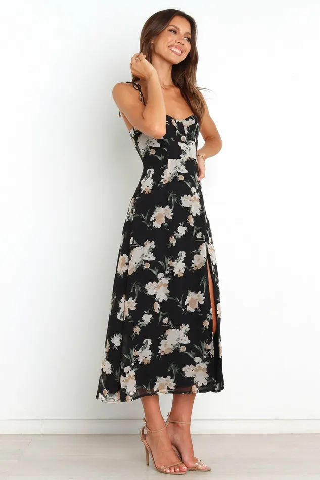 Petal and Pup Meg Dress Black Women Floral Dresses