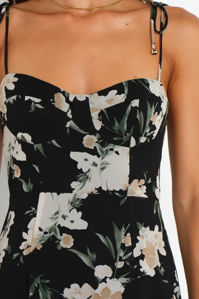 Petal and Pup Meg Dress Black Women Floral Dresses