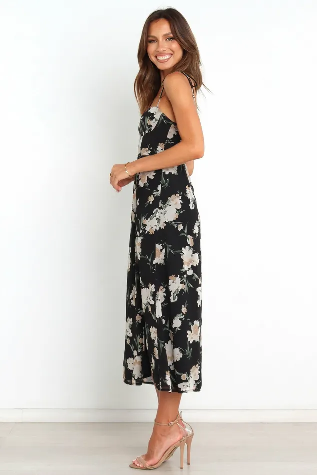 Petal and Pup Meg Dress Black Women Floral Dresses