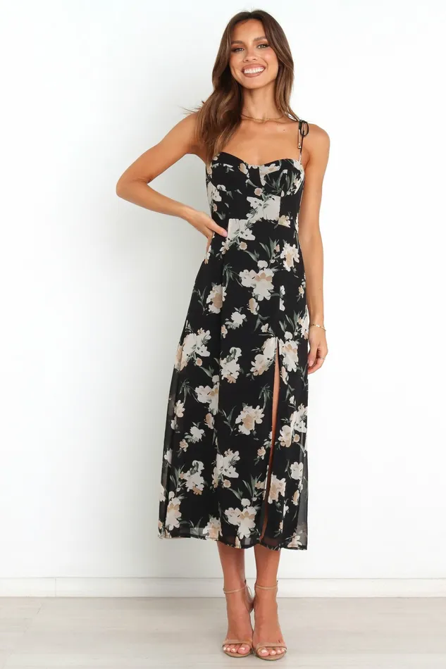 Petal and Pup Meg Dress Black Women Floral Dresses